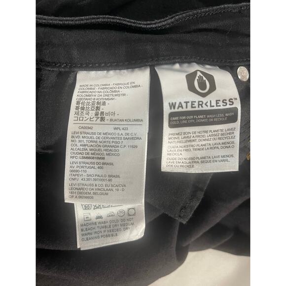 Levi 711Skinny Jeans Waterless Black Label Size 34 - Picture 8 of 10